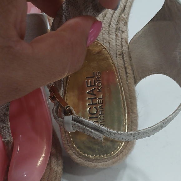 Michael Kors Cream Espadrilles with Ankle Strap Pre-owned Sz 5.5M - Picture 6 of 10